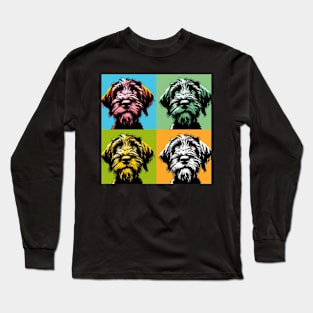 Pop Retro Wirehaired Pointing Griffons Art  - Cute Puppy Long Sleeve T-Shirt